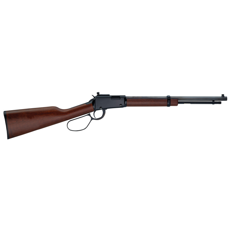 H1 Tracker, Lever Action Rifle, 22LR, 16.5" Barrel, Octagon Blued Steel, Straight Grip American Walnut Stock, Skinner Peep Rear Sight, Brass Bead Front Sight, 13 Rounds, Large Loop Lever H001TRP-22