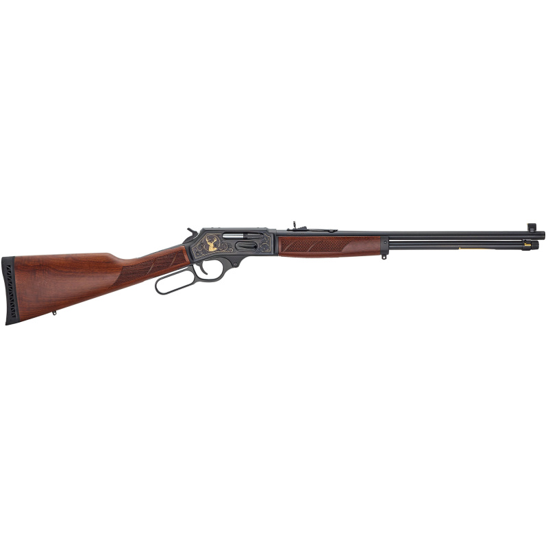 Steel Wildlife, Lever Action Rifle, 30-30 Winchester, 20" Round Steel Barrel, 1:12 Twist, Blued, Fancy American Walnut Stock, Black Solid Rubber Recoil Pad, Brass Bead Front Sight, Adjustable Semi-Buckhorn with Diamond Insert Rear Sight, 5 Rounds, Swivel