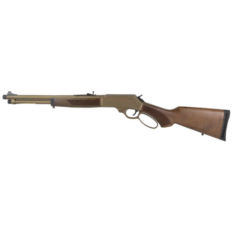 H09 Provider Carbine, Lever Action Rifle, 360 Buckhammer, 16.5" Threaded Barrel, 5/8X24 Thread Pitch, Round Blued Steel, Blued Steel Receiver, American Walnut Stock, Checkered Grip, Adjustable Semi-Buckhorn Rear Sight with Diamond Insert, Brass Bead Fron