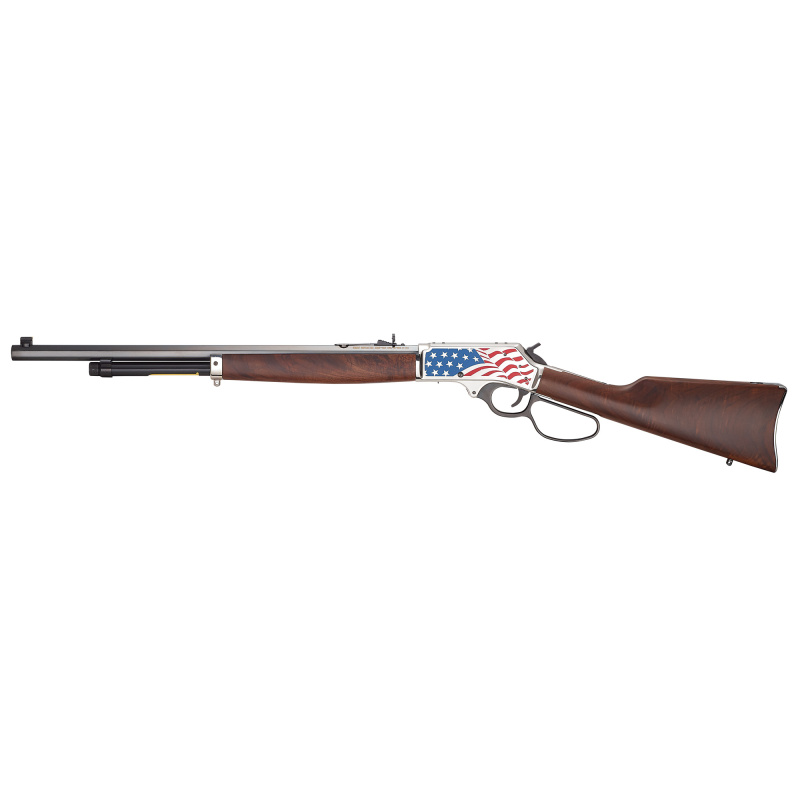 H10 America's 250th Anniversary Tribute Edition, Lever Action Rifle, 45-70 Government, 22" Barrel, Octagon Blued Steel, Straight Grip Fancy American Walnut Stock, American Flag Cerakote, Adjustable Semi-Buckhorn Rear Sight with Diamond Insert, Brass Bead
