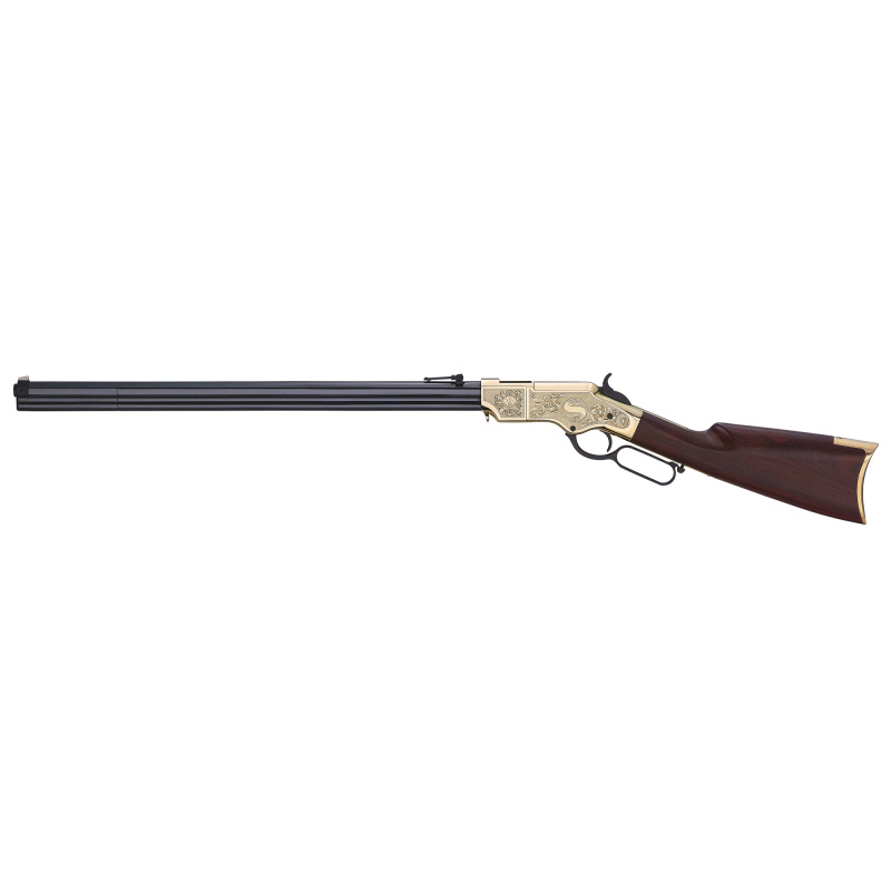 Original Deluxe, Lever, Rifle, 44-40 Winchester, 24.5" Octagon Barrel, Rosewood Stock, Engraved Receiver, Folding Ladder Rear/Blade Front Sight, 13 Rounds H011D-25