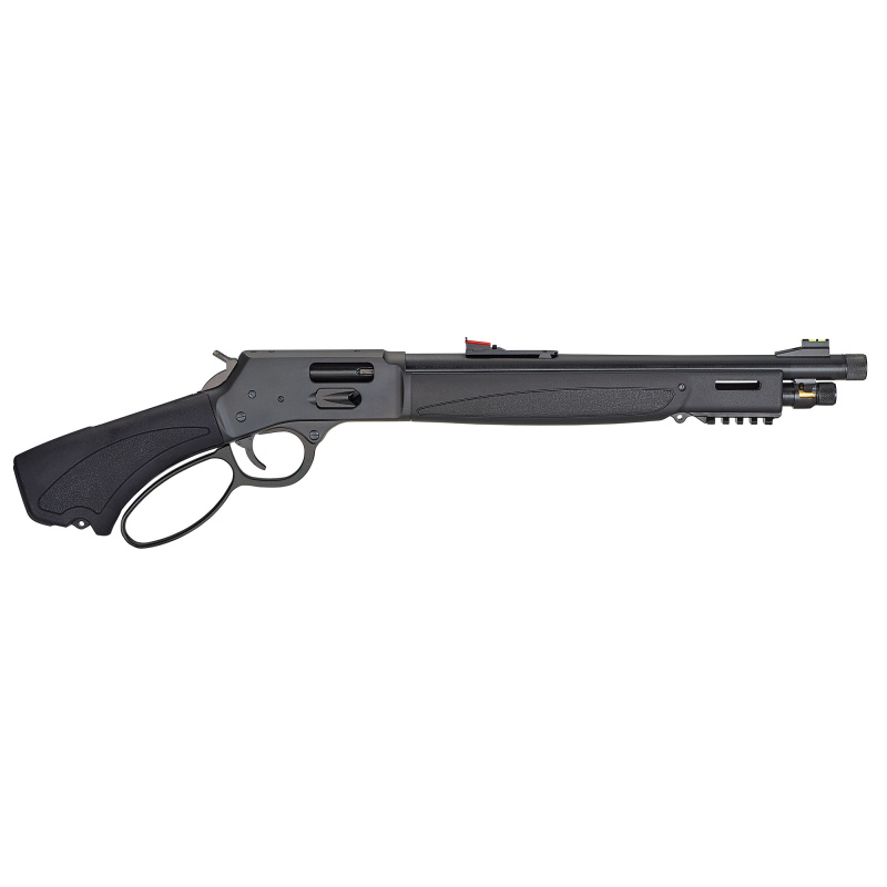 H12 Bear's Leg, Lever Action Pistol, .44 Magnum/.44 Special, 13.8" Threaded Barrel, 5/8X24 Thread Pitch, Round Blued Steel, Blued Steel Receiver, Black Synthetic Stock, Pistol Grip, Adjustable Semi-Buckhorn Rear Sight with Diamond Insert, Brass Bead Fron