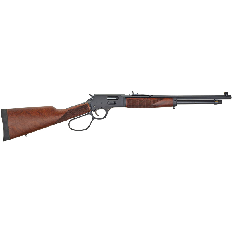 Big Boy Steel Carbine, Lever Action Rifle, 357 Magnum/38 Special, 16.5" Barrel, Blued Finish, Walnut Stock, 7 Rounds, Side Gate H012GMR