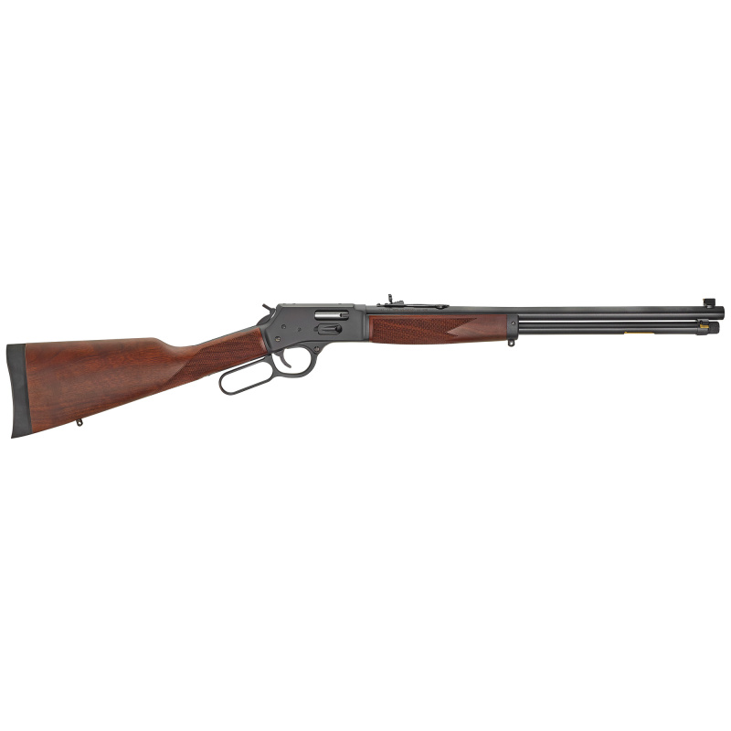 Big Boy Steel, Lever Action, Side Gate, 44 Mag, 20" Barrel, Blue Finish, Straight-grip American Walnut Stock, Adjustable/Bead Sights, 10Rd H012G