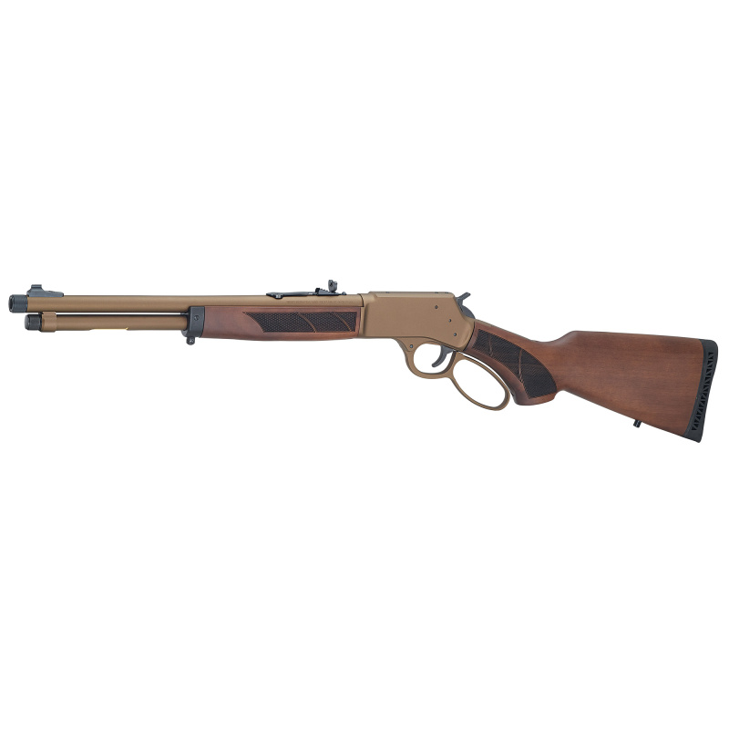 H12 Explorer Carbine, Lever Action Rifle, .44 Magnum/.44 Special, 16.5" Threaded Barrel, 5/8X24 Thread Pitch, Round, Cerakote, Burnt Bronze, American Walnut Stock, Pistol Grip, Adjustable Semi-Buckhorn Rear Sight with Diamond Insert, Brass Bead Front Sig
