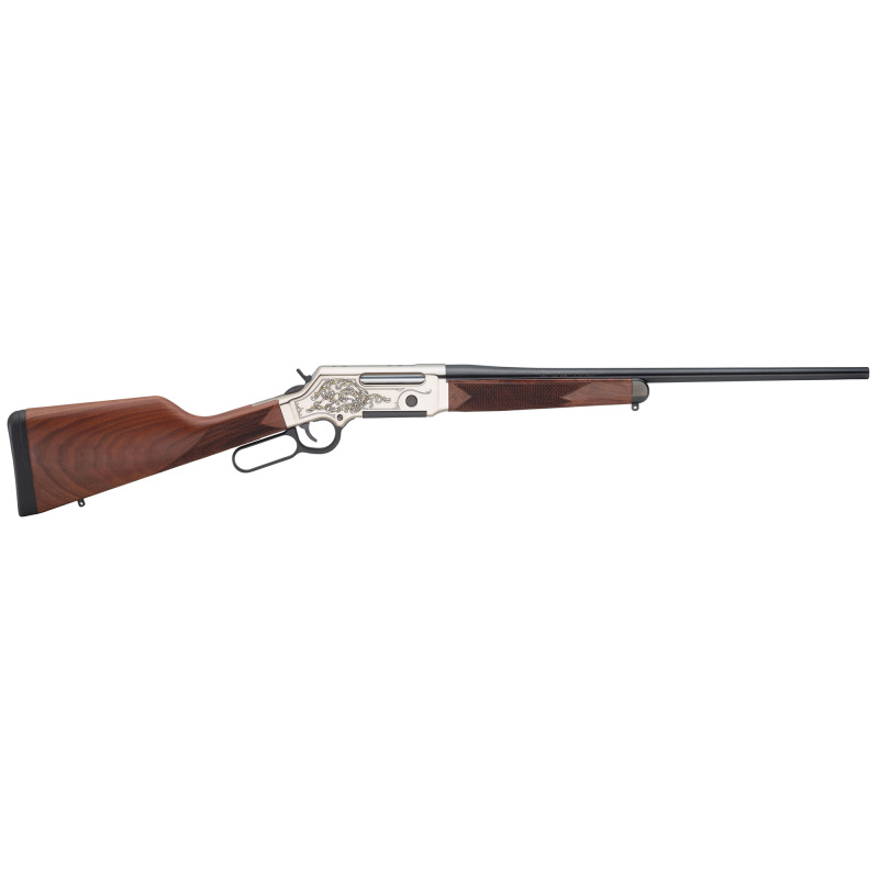 Long Ranger Deluxe, Lever Action Rifle, 223 Remington, 20" Round Barrel, Nickel Receiver Finish, Blued Barrel, Straight-grip American Walnut, 5 Rounds H014D-223