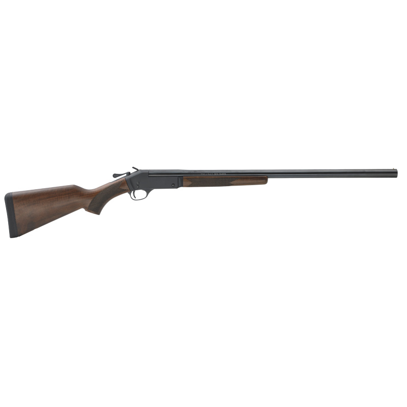 Single Shot Steel 12 Gauge 28 Inch Round Barrel Matte Black Finish Brass Bead Sight Walnut Stock