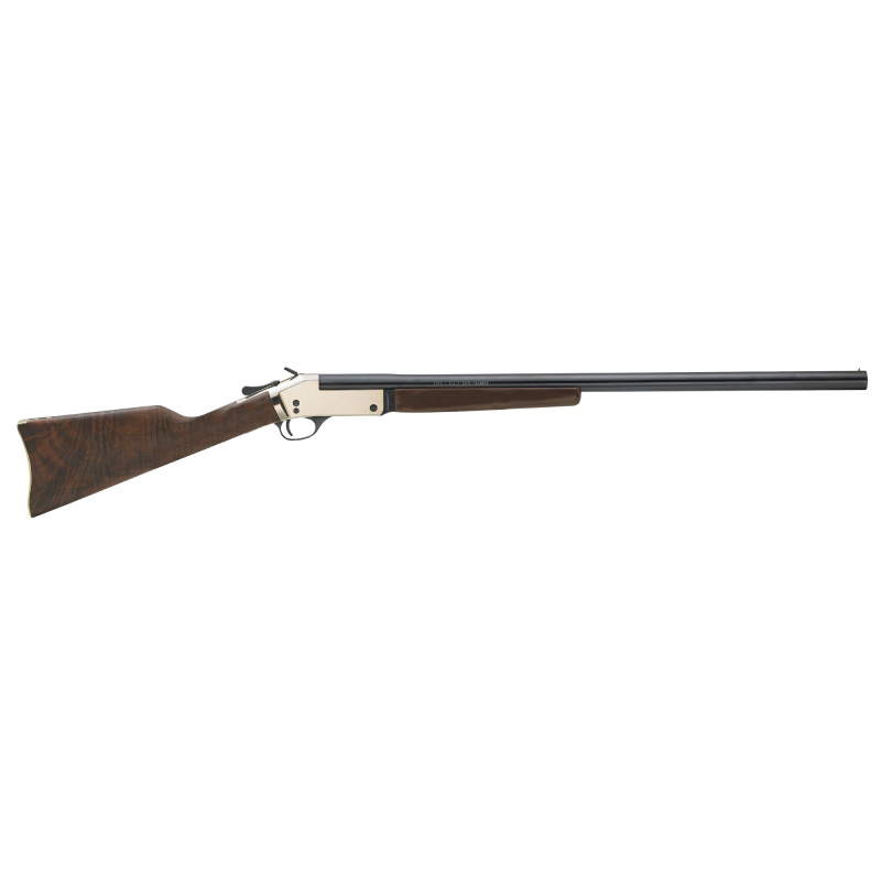Single Shot Brass 12 Gauge 28 Inch Round Barrel Matte Black Finish Brass Bead Sight Walnut Stock