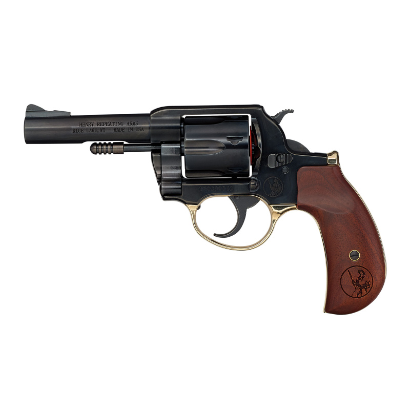 Big Boy Revolver, DA/SA, 357 Magnum/38 Special, 4" Round Barrel, Polished Blue Steel, American Walnut Birds Head Grips, Fixed Notch Rear Sight, Screw On Post Front Sight, Transfer Bar Safety, 6 Rounds, Includes High/Medium/Low Interchangeable Front Sight