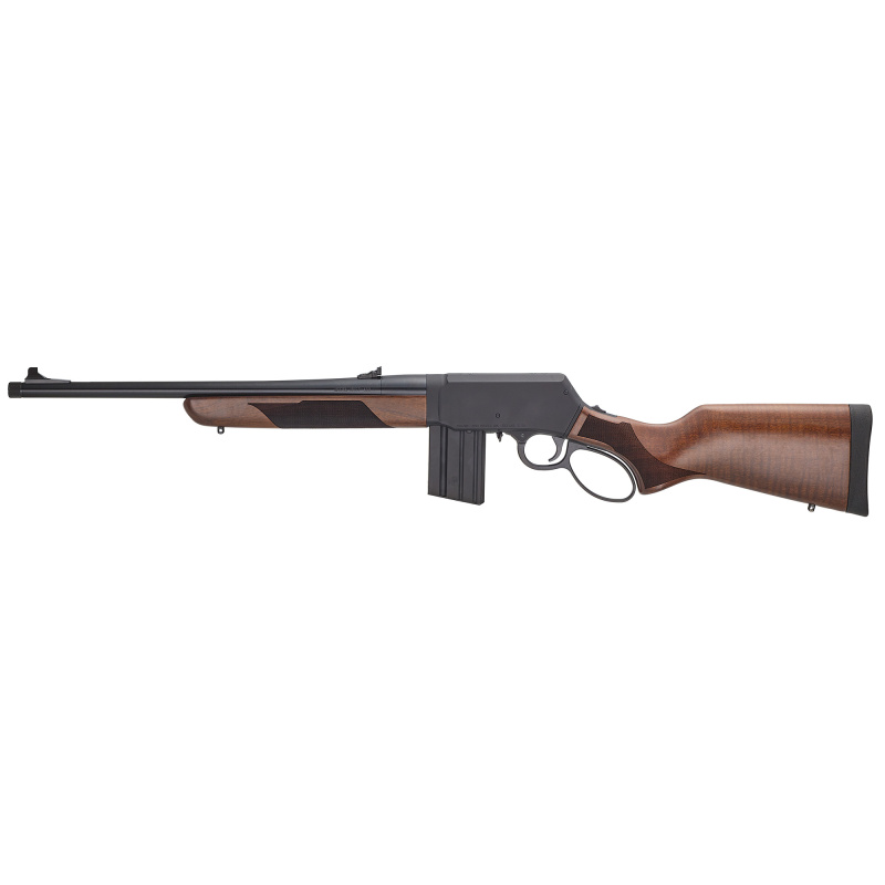 H23 Supreme, Lever Action Rifle, .450 Bushmaster, 18" Threaded Barrel, 5/8X24 Thread Pitch, Free-Floated Round Blued Steel, Anodized Finish, Black, Genuine American Walnut Stock, Pistol Grip, Adjustable Trapezoidal Rear Sight, Blade Front Sight, 5 Rounds