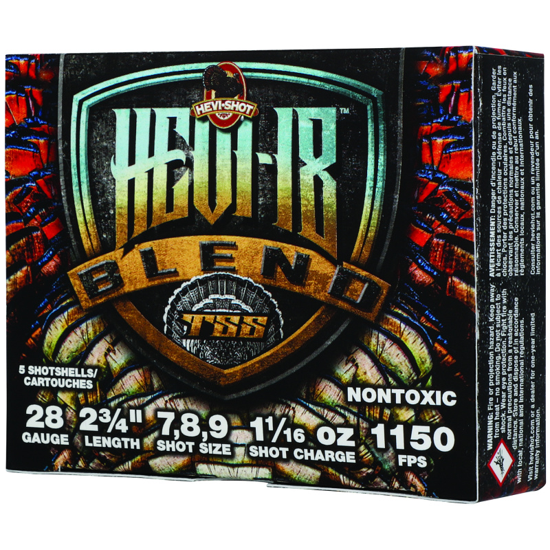 Hevi-18, 28 Gauge, 2.75", Max Dram, 1 1/16 oz, Tungsten Super Shot, 5 Rounds per Box HS72979