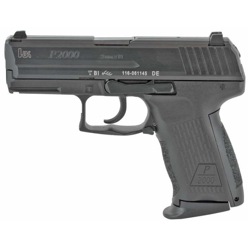 P2000, V2, LEM Double Action Only, Compact, 9MM, 3.66" Barrel, Polymer Frame, Black Finish, 3 Dot Sights, 10Rd, 2 Magazines 81000039