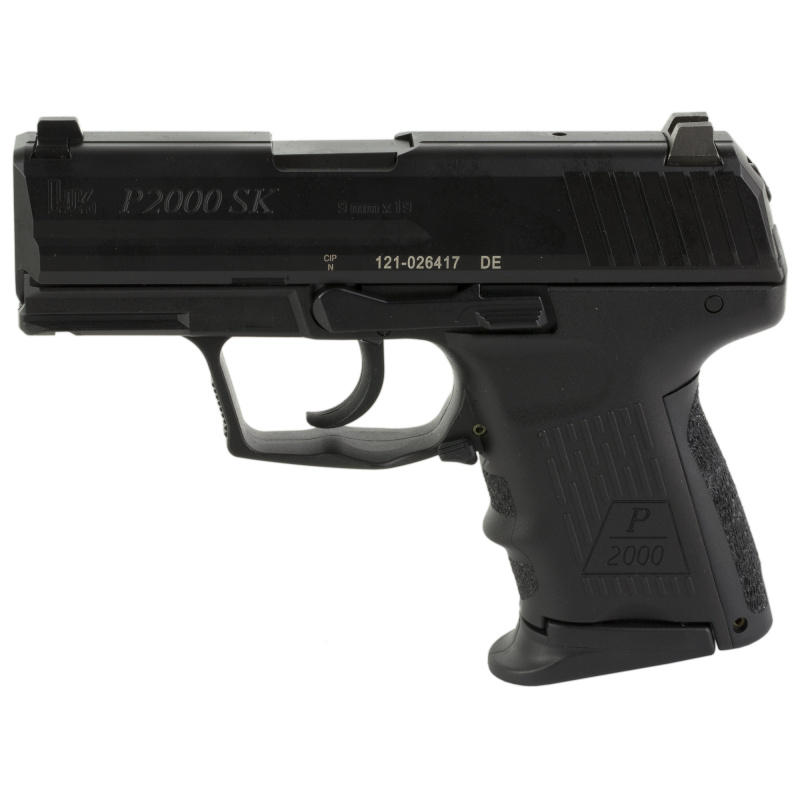P2000SK, V2, LEM, Double Action Only, Semi-automatic, Polymer Frame Pistol, Sub-Compact, 9MM, 3.26" Barrel, Black, Night Sights, 10 Rounds, 3 Magazines 81000054