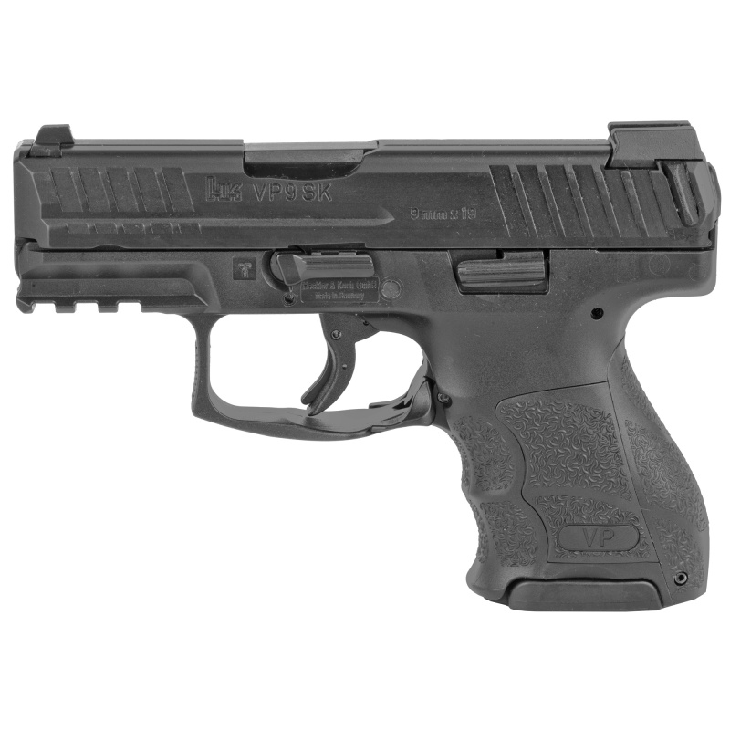 VP9SK, Striker Fired, Semi-automatic, Polymer Frame Pistol, Sub-Compact, 9MM, 3.39" Barrel, Black, Night Sights, 10 Rounds, 3 Magazines 81000094