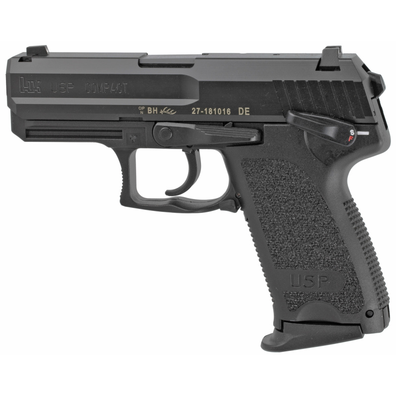 USP Compact, Semi-automatic, DA/SA, 40S&W, 3.58" Barrel, Polymer Frame, Black Finish, 2 Magazines, 12Rd 81000336