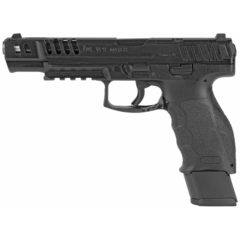 VP9 Match OR, Semi-automatic, Striker Fired, Full Size, 9MM, 5.51" Barrel, Black, Interchangeable Backstraps and Side Panels, Luminous Front Sight, Black Serrated Rear Sight, 20 Rounds, 4 Magazines 81000553