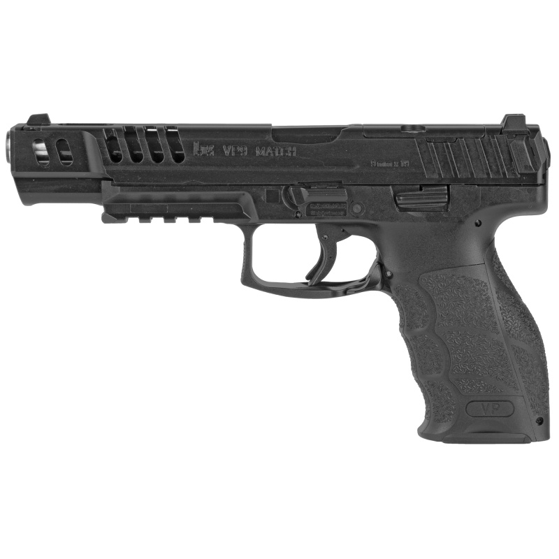 VP9 Match OR, Semi-automatic, Striker Fired, Full Size, 9MM, 5.51" Barrel, Black, Interchangeable Backstraps and Side Panels, Luminous Front Sight, Black Serrated Rear Sight, 10 Rounds, 4 Magazines 81000554