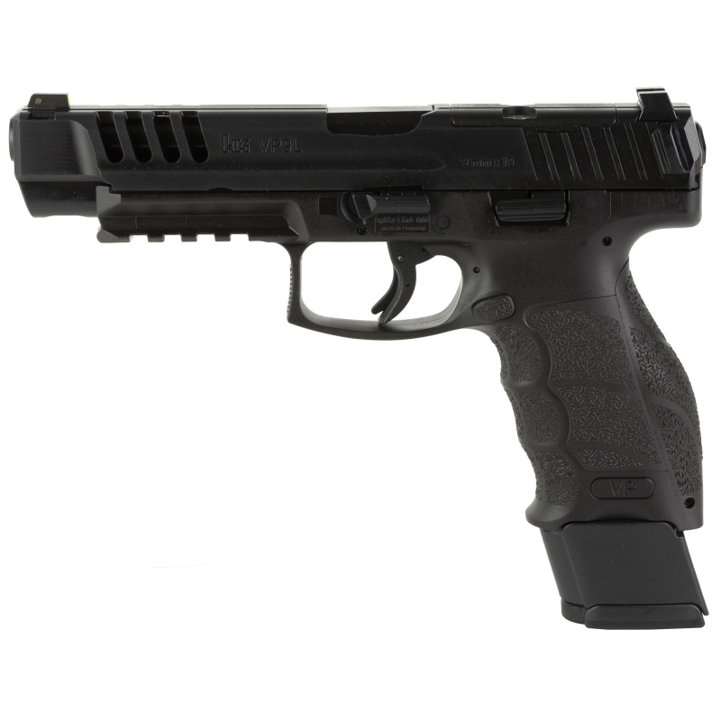VP9L, Striker Fired, Semi-automatic, Polymer Frame Pistol, Full Size, 9MM, 5" Barrel, Matte Finish, Black, Optics Ready, 3 Dot Sights, Push Button Magazine Release, 20 Rounds, 2 Magazines, (2)-20 Rounds 81000736