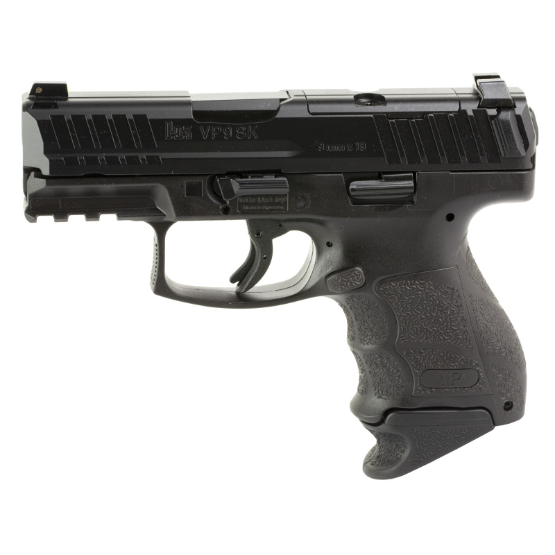 VP9SK-B OR, Striker Fired, Semi-automatic, Polymer Frame Pistol, Sub-Compact, 9MM, 3.39" Barrel, Matte Finish, Black, Optics Ready, 3 Dot Sights, Push Button Magazine Release, 10 Rounds, 2 Magazines, (2)-10 Rounds 81000742
