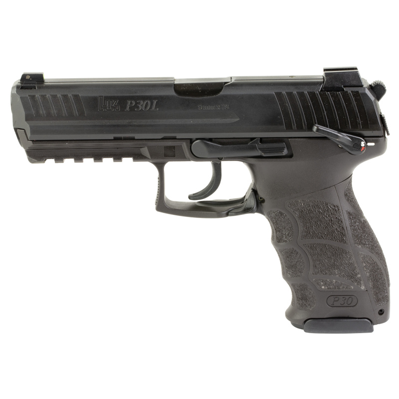 P30L S, Semi-automatic, V3 DA/SA, 9MM, 4.45" Barrel, Matte Finish, Black, Interchangeable Grips, Tritium Front Sight, Blacked Out Serrated Rear Sight, Thumb Safety, 15 Rounds, 2 Magazines, Includes (5)-Backstraps and (6)-Grip Panels 81001098