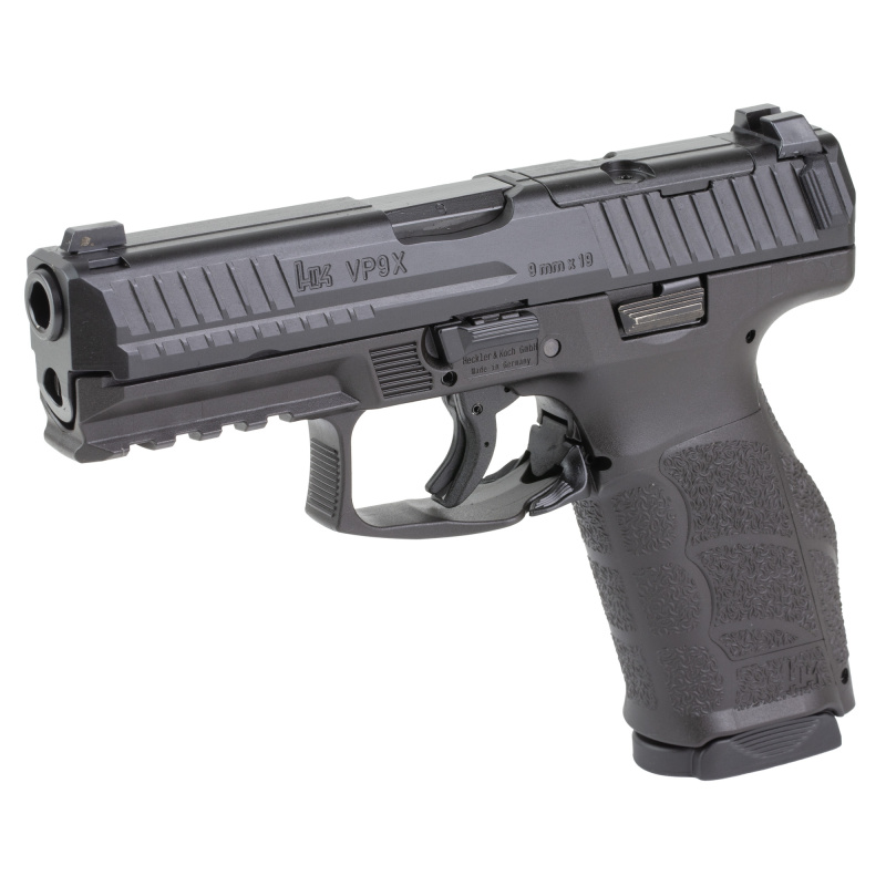 VP9A1 X Crossover 9MM, 4.09" Hammer Forged Barrel, Black, Interchangeable Backstraps and Side Panels, Tritium Front Sight, Black Serrated Rear Sights, Optics Ready, Paddle-Style Mag Release, (1)-20 Round and (1)-17 Round Mag, Striker Fired