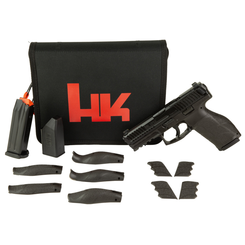 VP9A1 X Crossover, Semi-automatic, Striker Fired, Compact, 9MM, 4.09" Hammer Forged Barrel, Black, Interchangeable Backstraps and Side Panels, Tritium Front Sight, Black Serrated Rear Sights, Optics Ready, Paddle-Style Mag Release, 15 Rounds, 2 Magazines