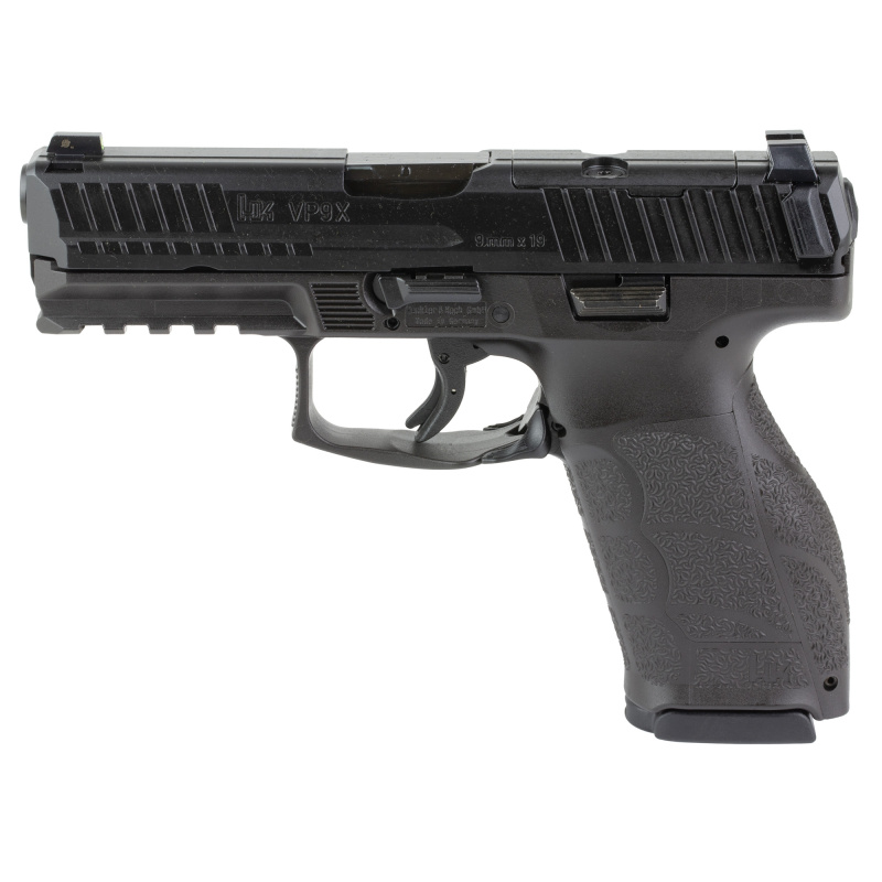VP9A1 X Crossover, Semi-automatic, Striker Fired, Compact, 9MM, 4.09" Hammer Forged Barrel, Black, Interchangeable Backstraps and Side Panels, Tritium Front Sight, Black Serrated Rear Sights, Optics Ready, Paddle-Style Mag Release, 10 Rounds, 2 Magazines