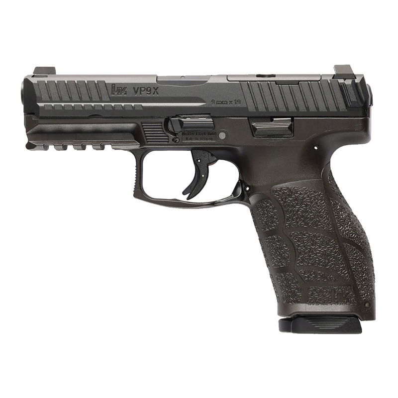 VP9A1 X Crossover, Semi-automatic, Striker Fired, Compact, 9MM, 4.09" Hammer Forged Barrel, Black, Interchangeable Backstraps and Side Panels, Tritium Front Sight, Black Serrated Rear Sights, Optics Ready, Paddle-Style Mag Release, 10 Rounds, 2 Magazines