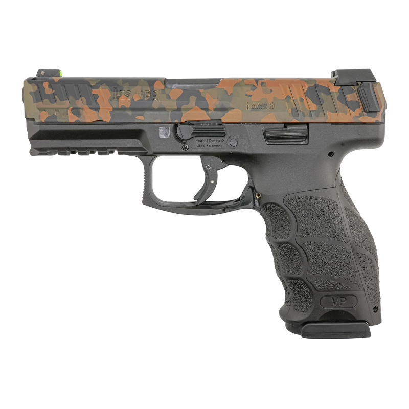 VP9, Semi-automatic, Striker Fired, 9MM, 4.09" Barrel, Cerakote Finish, Flecktarn and Tropentarn, 17 Rounds, 4 Magazines, Sold as a Two Gun Set, Includes Custom 2 Gun Case and 75th Anniversary Coin 91000016