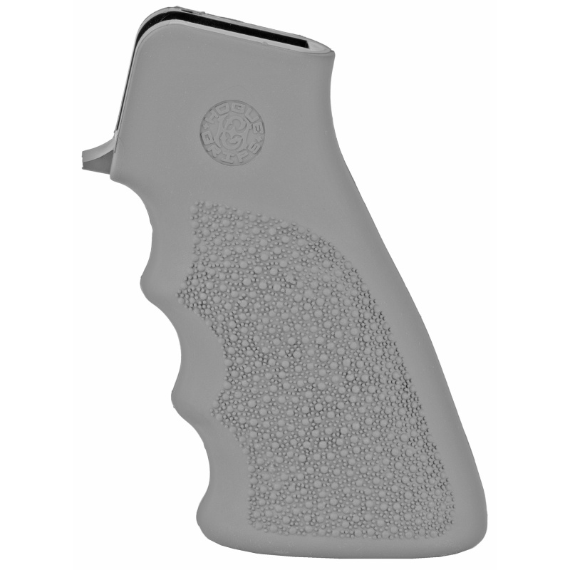 OverMolded Rifle Grip, Gray Color, Finger Grooves, Fits AR Rifles 15002
