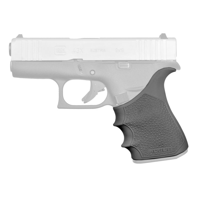 HandAll Beavertail Grip Sleeve, Rubber, Black Color, Fits Glock 43x/48 18210