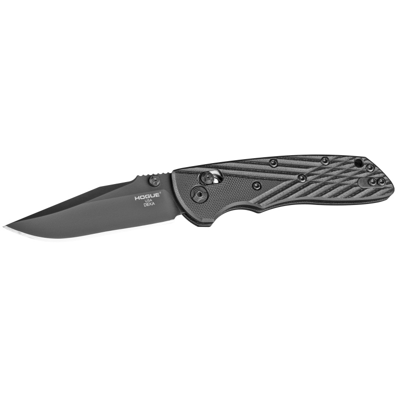 Deka, Folding Knife, CPM-20CV, Plain Edge, Clip Point Blade, 3.25", Black Cerakote Blade, Black G10 Frame 24276