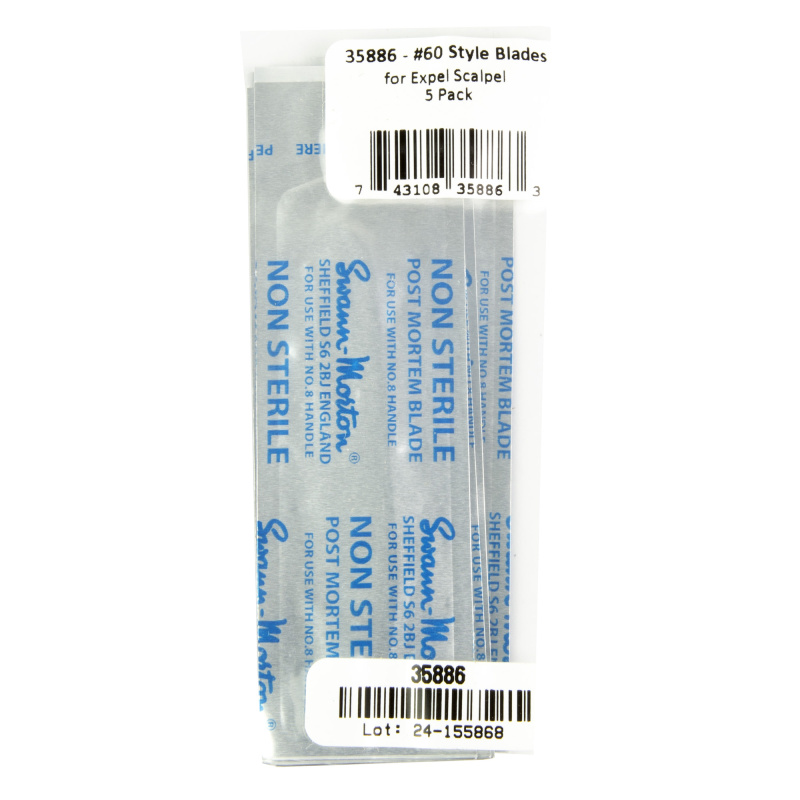 Expel #60 Blades, High Carbon Steel, 5 Pack 35886