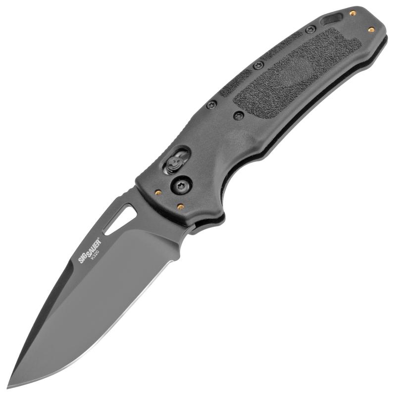 K320, Folding Knife, Black, Drop Point Blade, 3.5", Nitron 36370