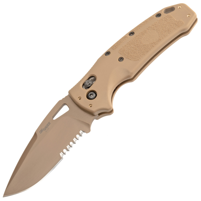 K320 M17, Folding Knife, Tan, Drop Point Blade, 3.5", PVD Coyote Tan Finish 36373