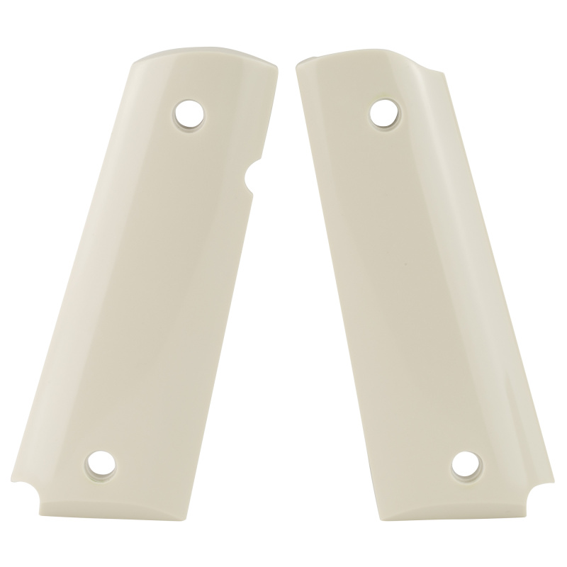 Grip, Fits Colt Government, Polymer, Ivory, Ambidextrous Safety 45020