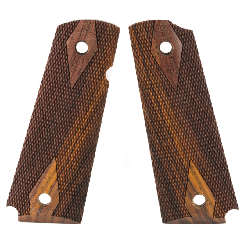 Grip, Fits Colt Government, Ambi-Cut Checkered, Coco Bolo Finish 45821