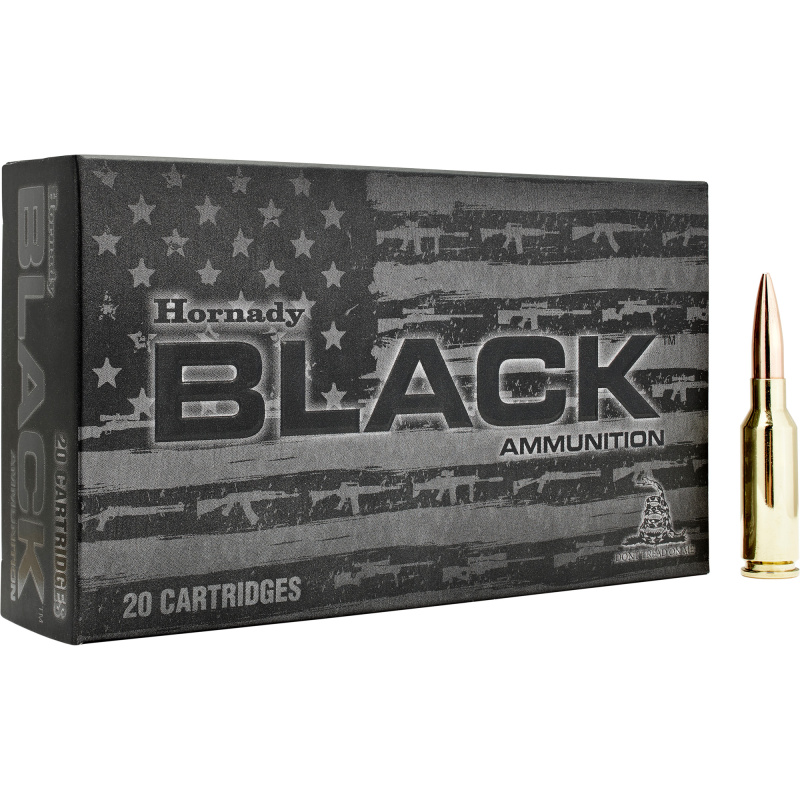 BLACK, 6MM ARC, 105 Grain, Boat Tail Hollow Point, 20 Round Box 81604