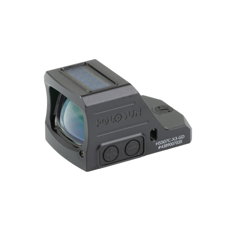 507C X3 Gold Dot | Open Pistol Sight, 2 MOA Dot with 32 MOA Circle, RMR Footprint, 1X Magnification, Anodized Finish, Black HS507C-X3-GD