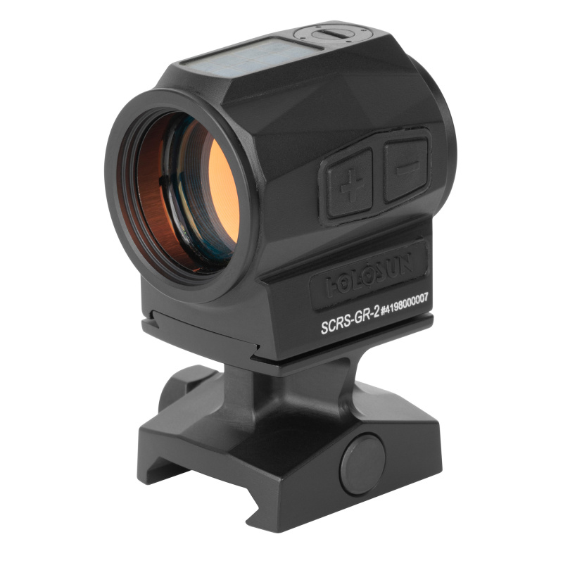 SCRS GR 2 | Green Dot Sight, Non-Magnified, Fits 509T Footprint, Green 2 MOA Dot, Matte Finish, Black, Solar with 2032 Battery SCRS-GR-2