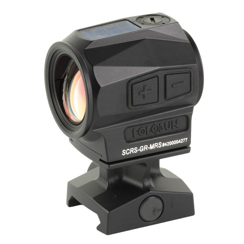 SCRS GR MRS | Green Dot Sight, Non-Magnified, Fits 509T Footprint, Green Ring & 2 MOA Dot, Matte Finish, Black, Solar with 2032 Battery SCRS-GR-MRS
