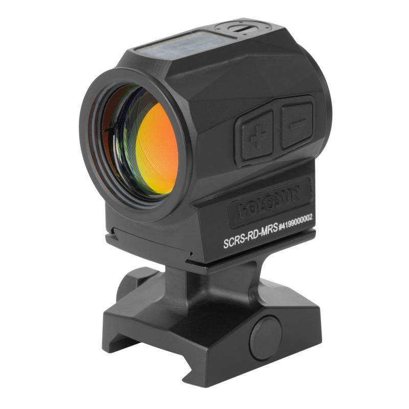 SCRS RD MRS | Red Dot Sight, Non-Magnified, Fits 509T Footprint, Red Ring & 2 MOA Dot, Matte Finish, Black, Solar with 2032 Battery SCRS-RD-MRS