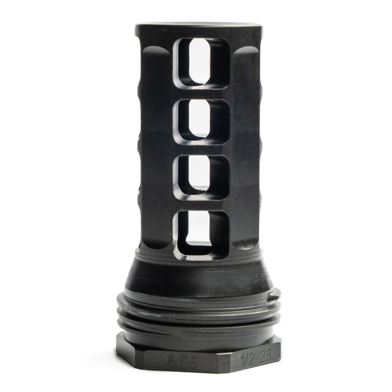 Muzzle Brake-QD, 338 Caliber, 3/4X24, Black, Fits HX-QD Magnum Ti Suppressors 1598