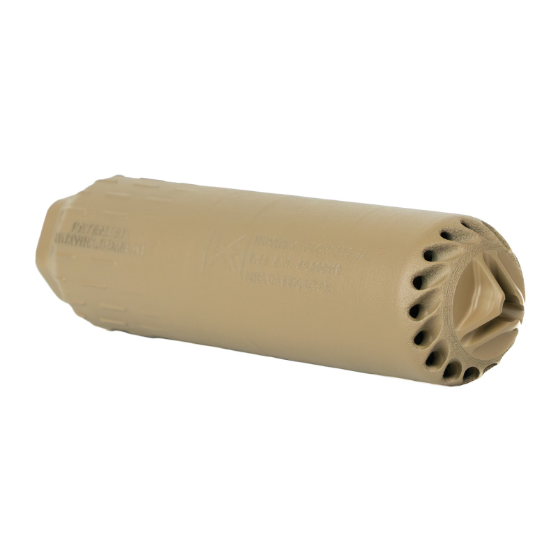 Flow 556 Ti Suppressor | 6.8" Long, 556NATO, 1/2x28 Flash Hider, Series Cerakote Finish, Flat Dark Earth, Grade 5 Titanium 3291
