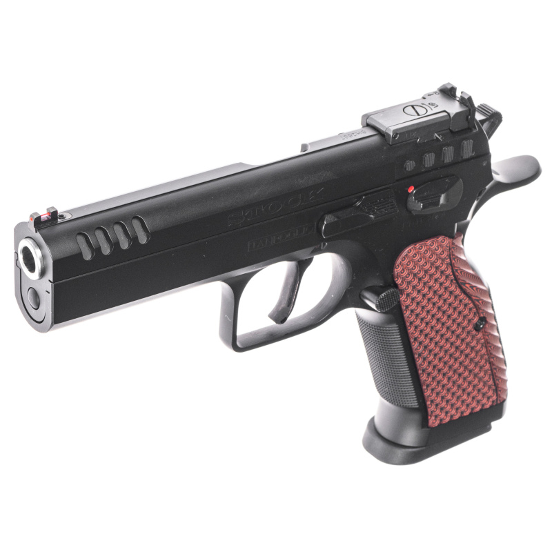 Stock, Semi-automatic, DA/SA, Steel Frame Pistol, 9MM, 4.45" Barrel, Black, G10 Grips, Fiber Optic Front Sight and Adjustable Rear Sight, Optics Ready, Ambidextrous Safety, 17 Rounds, 1 Magazine TF-STOCKOR-9