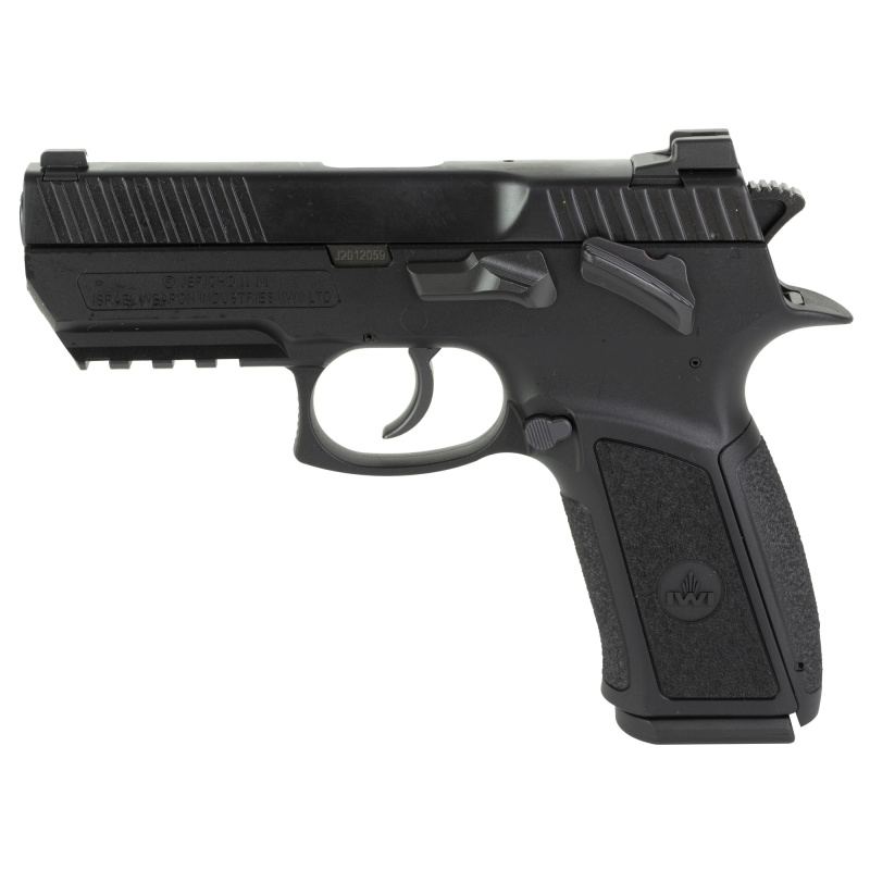 Jericho 941 Enhanced, Semi-automatic, DA/SA, 9MM, 3.8" Barrel, Matte Black, Adjustable Sights, Thumb Safety, Polymer Frame, 16Rd, 2 Magazines J941PSL9-II