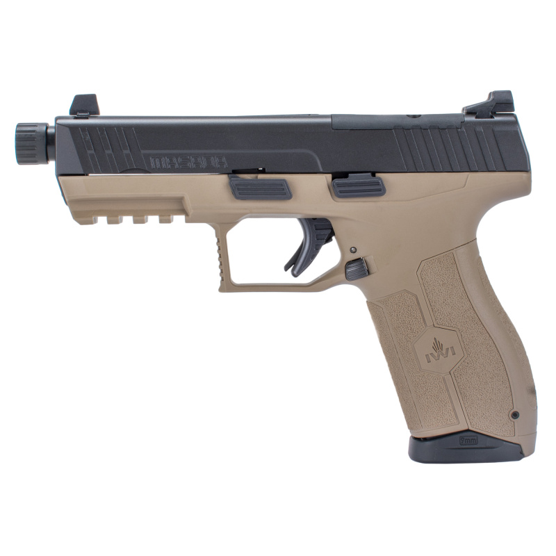 MASADA Optics Ready Pistol | FDE, 9mm, 4.6" Threaded Barrel, 2-17rd Magazine, Suppressor Height 3-Dot Night Sights