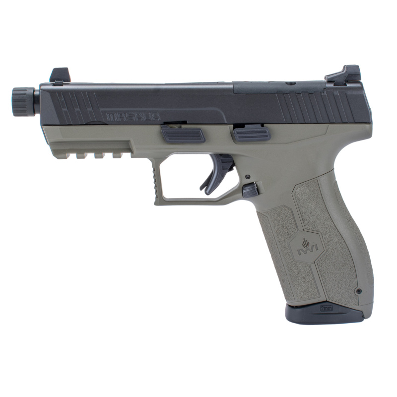 Masada Optics Ready (OR) | 9MM, 4.6" Threaded Barrel, Full Size Polymer Frame, OD Green 17Rd, 2 Mags, 3 Dot Sights M9ORP17T