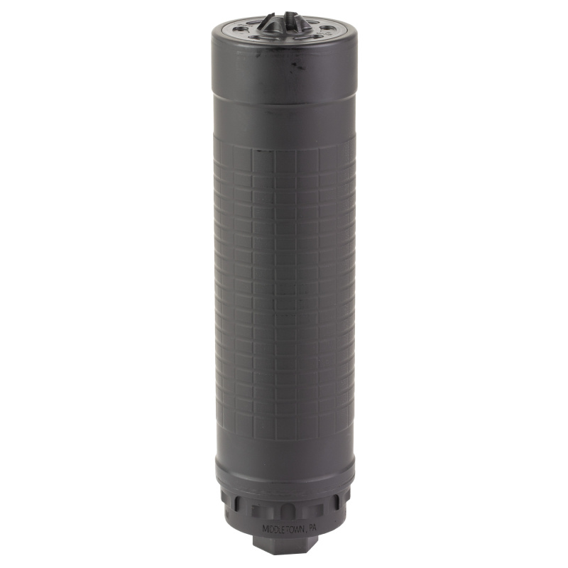 IWI 6 Suppressor | Rated 6mm, Hub Compatible 1/2-28 Direct Thread, 18oz, 1.74" Diameter, 6.4" Long, Reduced Back-Pressure Design, Ni & SS Construction, Black Cerakote, IWS6