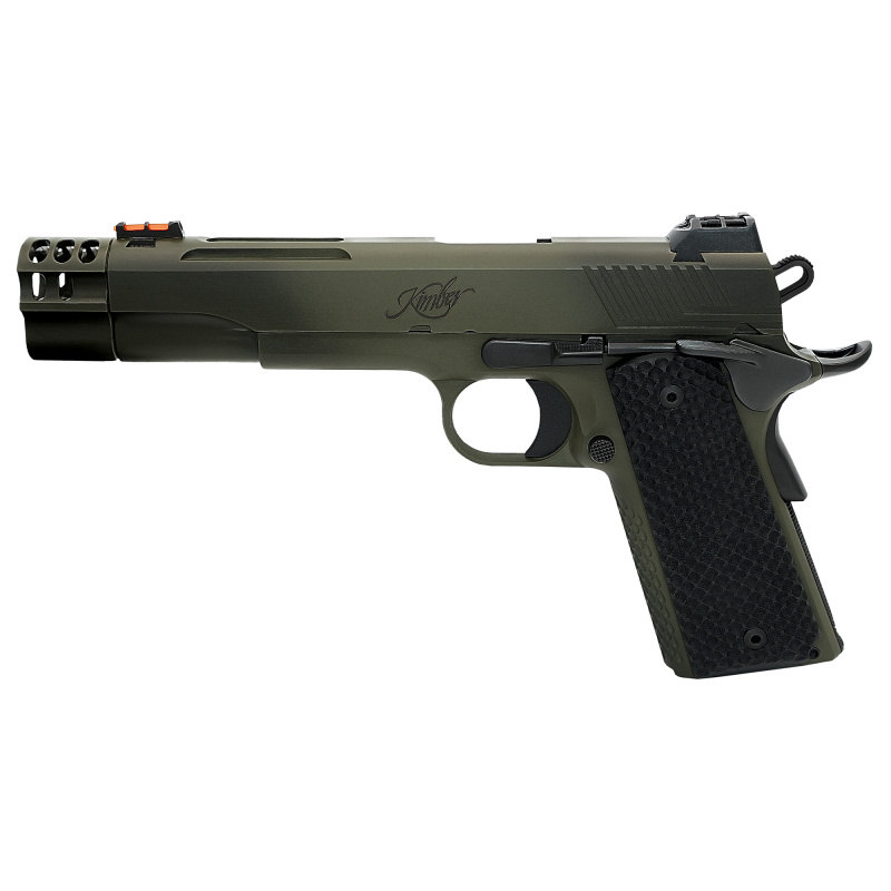 Rampart, Semi-automatic Pistol, 1911, Full Size, 9MM, 5" Barrel, Cerakote Finish, OD Green, Manual Ambidextrous Safety, Fiber Optic Front Sight, Compensator, 9 Rounds 3000467